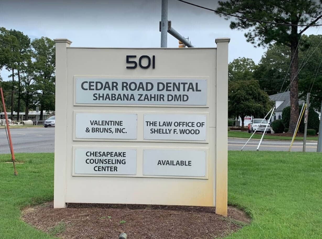 Cedar Road Dental Signage